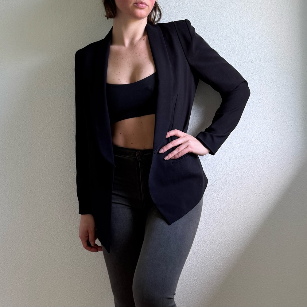 Trouve Sleek Black Blazer Jacket size XS - Picture 6 of 15